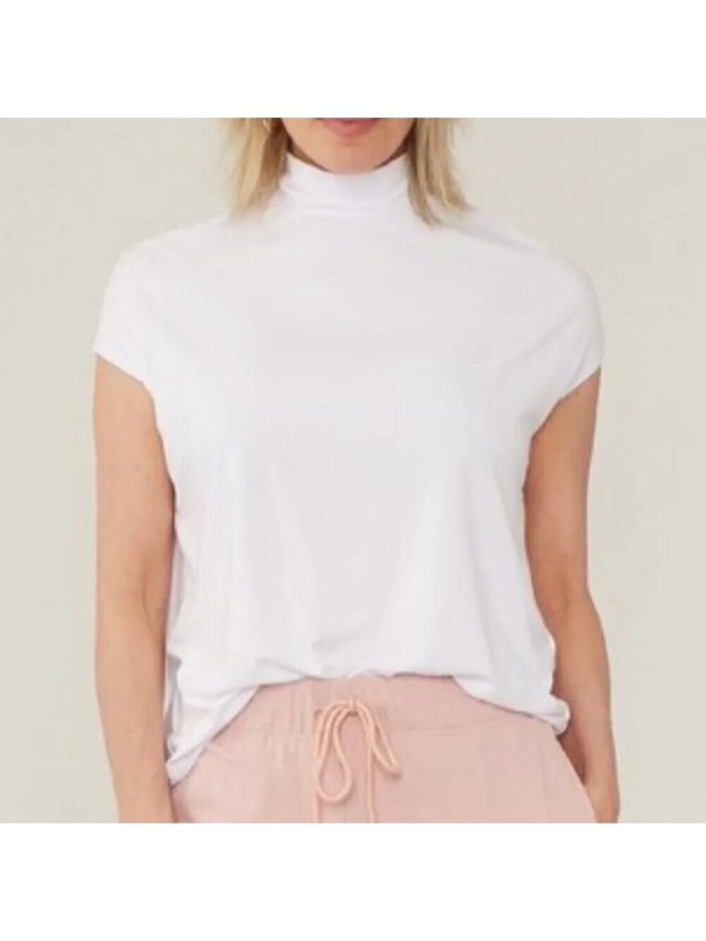 Brian Bailey White Mock Neck Top - XL